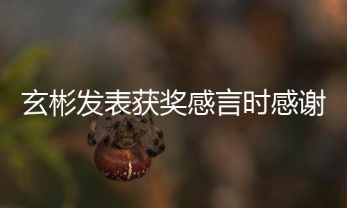 玄彬谢孙的粉 且艺珍众感言感谢获奖时感所有丝观发表