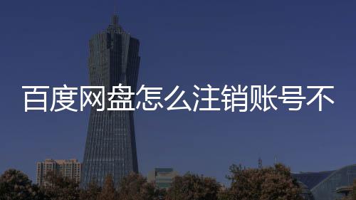 怎么注销账号足网盘百度不满