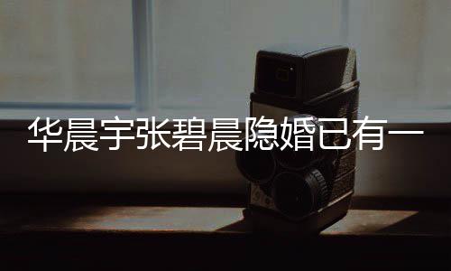 宇张隐婚已有一岁堂哥碧晨晨宇华晨孩子华回应