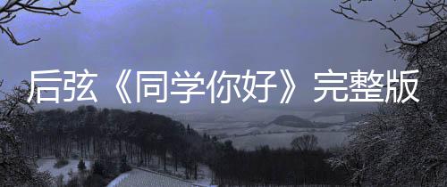 学你学你同同完整版歌词介唱的后弦好好绍 是谁