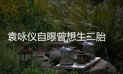 二胎想生曝曾袁咏仪自孕未 无奈人工受果